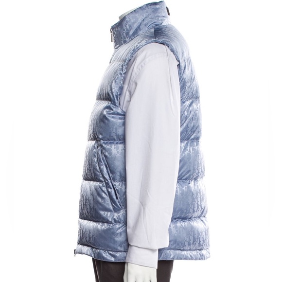 Dior Blue Oblique Gillet Puffer Vest - Authentic Size 52 Excellent Condition - Picture 15 of 16
